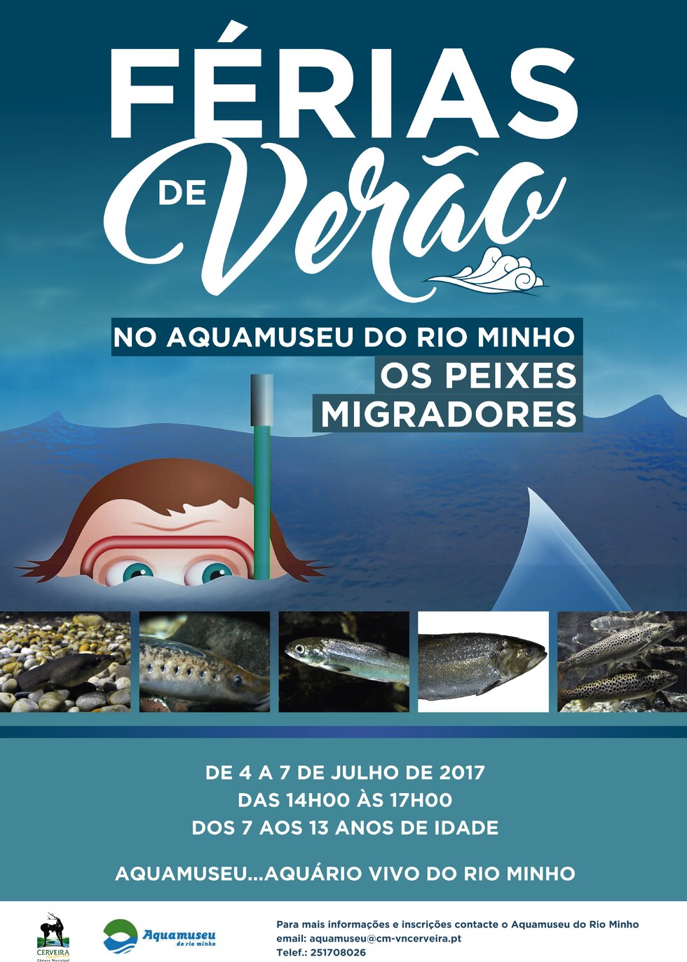Cartaz fe rias de vera o aquamuseu 2017 1 980 2500