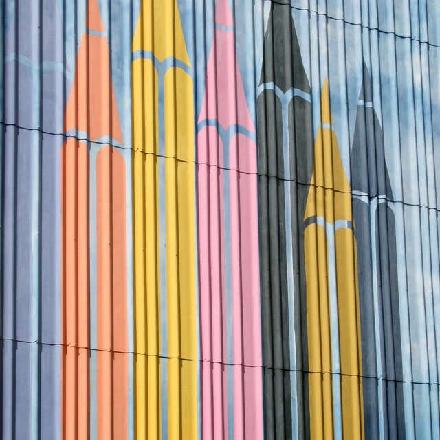 Mural comemorativo dos 25 anos da Bienal de Cerveira (Autor: Acácio Carvalho)